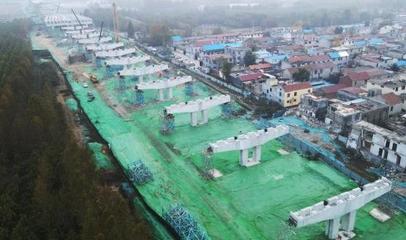建设再提速!中建八二济宁共青团路北延高铁连接线项目 完成主线盖梁施工